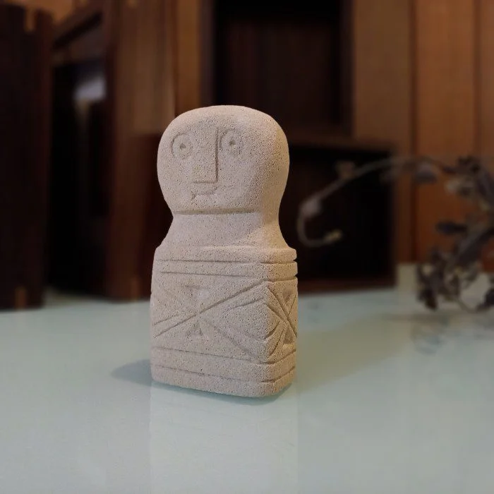 Hand-Carved Sumba Tribal Stone Statue - Image 2