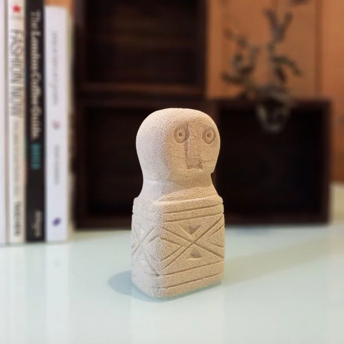 Hand-Carved Sumba Tribal Stone Statue - Image 3