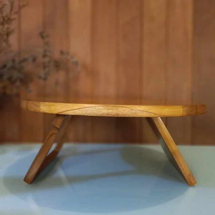 Teak Wood Folding Laptop Table - Image 4