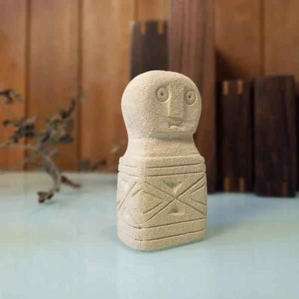 Hand-Carved Sumba Tribal Stone Statue - Image 4